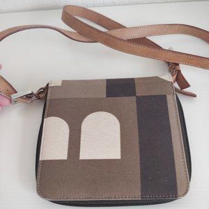 Vintage Bally Beppina 11519 Canvas and Leather Cross-body Wallet